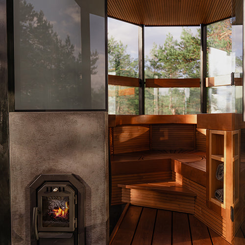 Cozy Heat SW Thru-Wall Sauna Stove - Wood-Burning Sauna Stove, Up to 18kW — view 5