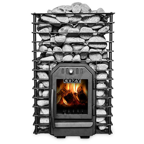 Cozy Heat Quattro Sauna Stove - Wood-Burning Sauna Stove, Up to 18kW