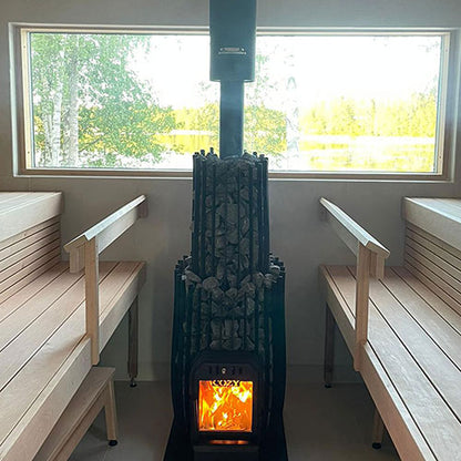Cozy Heat Chimney Cover SW H500 - Chimney Cover, Black Stainless Steel, for SW Sauna Stoves — view 3