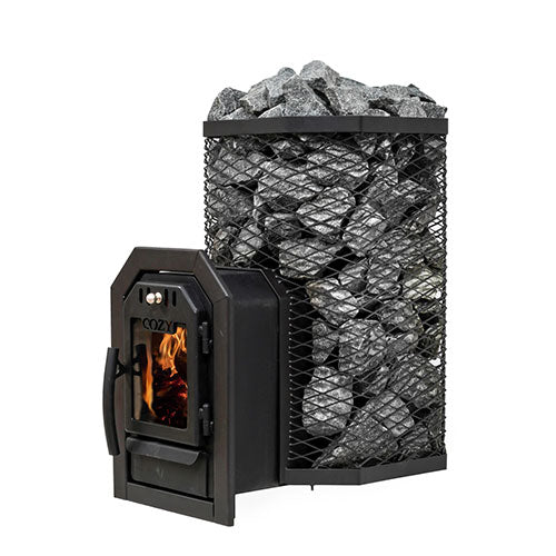 Cozy Heat Thru-Wall Sauna Stove - Wood-Burning Sauna Stove, Up to 18kW