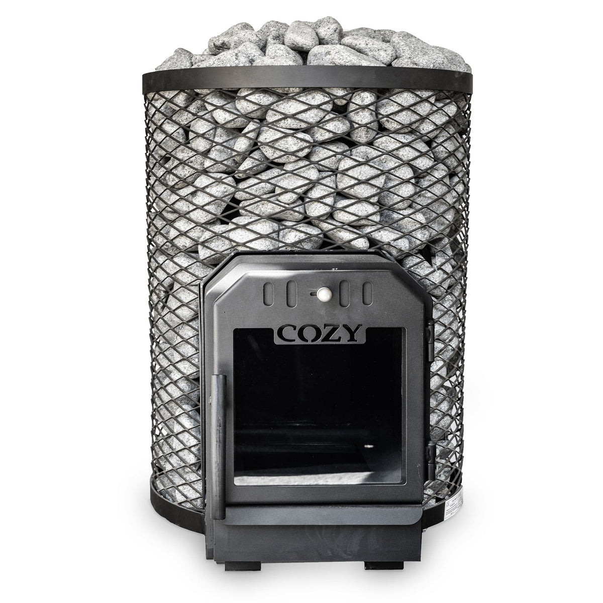Cozy Heat O 18kW through-wall wood-burning sauna stove