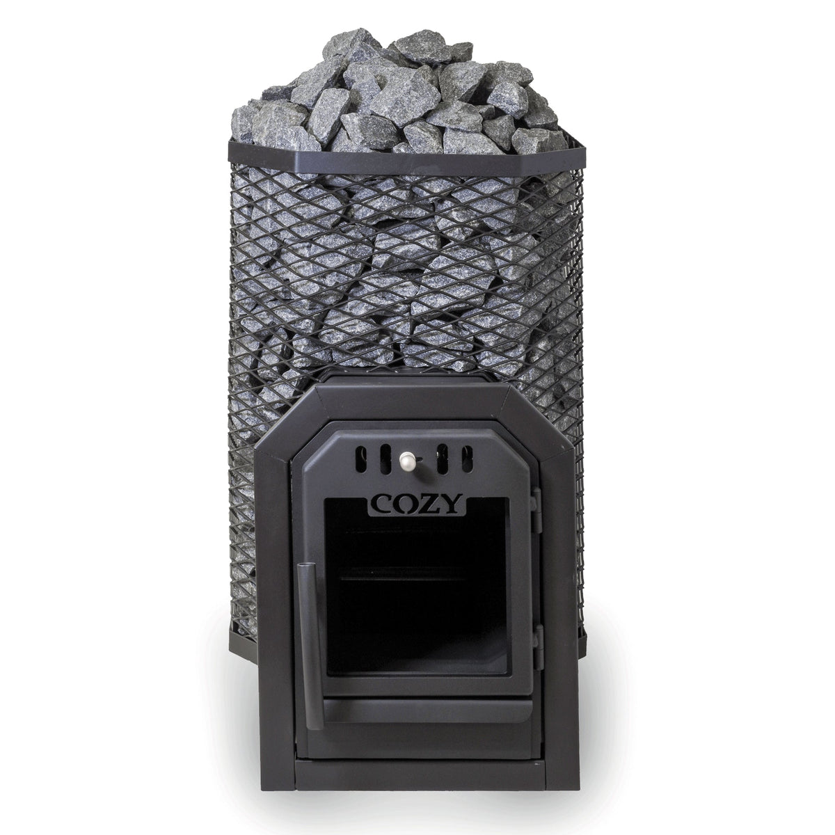 Cozy Heat 18kW through-wall wood-burning sauna stove