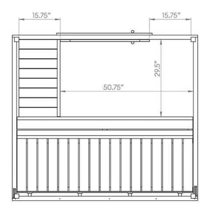 SaunaLife Garden-series Model G2 - Outdoor Home Sauna DIY Kit w/LED Light System - Up to 4 Persons