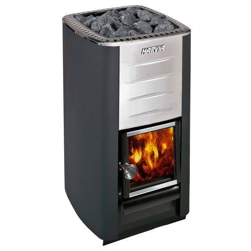 Harvia M3 SS MD FLK Pkg - Wood-Burning Sauna Stove Package, 16.5kW — view 2