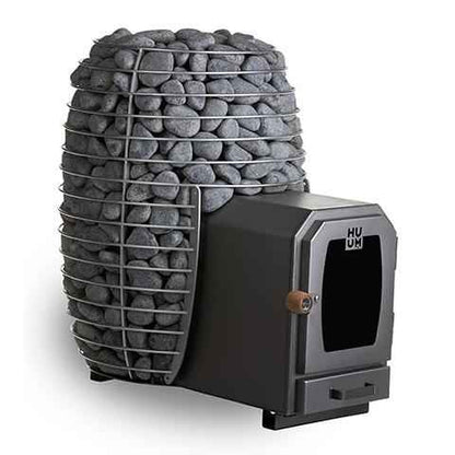 HUUM HIVE Wood 17 LS - HIVE Wood Series 17.0kW Wood-Fired Sauna Stove w/ Firebox Extension