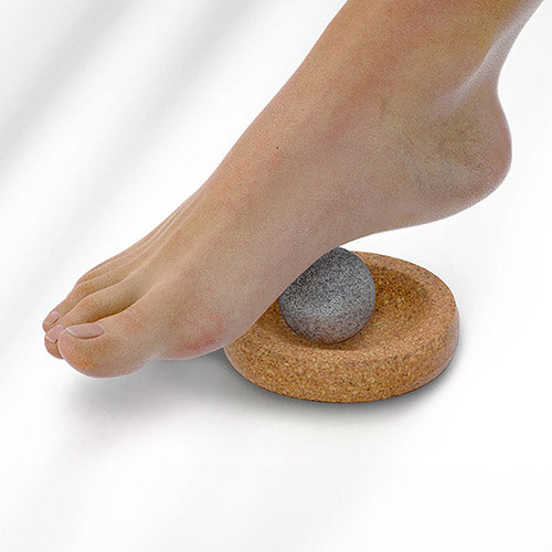 Hukka Mini SoleJoy - Sauna Massage Stone w/ Natural Cork Base, Sphere