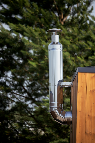 HUUM Thru-Wall Chimney - Sauna Wood Stove Chimney Set, Thru-Wall — view 2