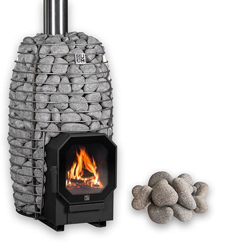 HUUM HIVE Flow Pkg - Wood-Burning Sauna Stove Package, 9.8kW