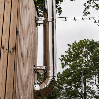 HUUM Thru-Wall Backside Connection Chimney - Sauna Wood Stove Chimney Set, Thru-Wall Backside Connection — view 2