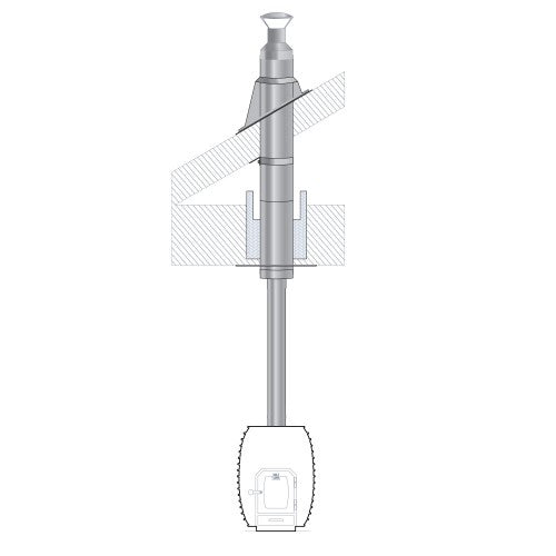 HUUM Thru-Ceiling Chimney - Sauna Wood Stove Chimney Set, Thru-Ceiling