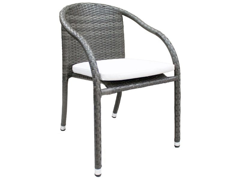Hospitality Rattan Spectrum 5-Piece Stackable Dining Set with Cushions