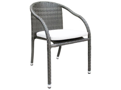 Hospitality Rattan Spectrum 5-Piece Stackable Dining Set with Cushions