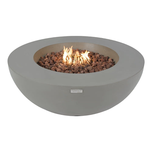 Elementi Lunar Bowl Fire Pit Table - Light Gray