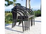 Hospitality Rattan Spectrum 5-Piece Stackable Dining Set with Cushions