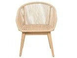 Panama Jack 5-Piece Cabo Acacia Wood Cushion Round Dining Set