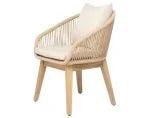 Panama Jack 5-Piece Cabo Acacia Wood Cushion Round Dining Set
