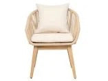 Panama Jack 5-Piece Cabo Acacia Wood Cushion Round Dining Set
