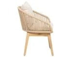 Panama Jack 5-Piece Cabo Acacia Wood Cushion Round Dining Set