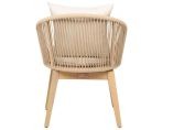 Panama Jack 5-Piece Cabo Acacia Wood Cushion Round Dining Set