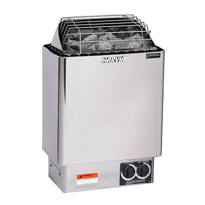 Harvia KIP Series 6kW Sauna Heater, Built-In Controls, Stainless Steel