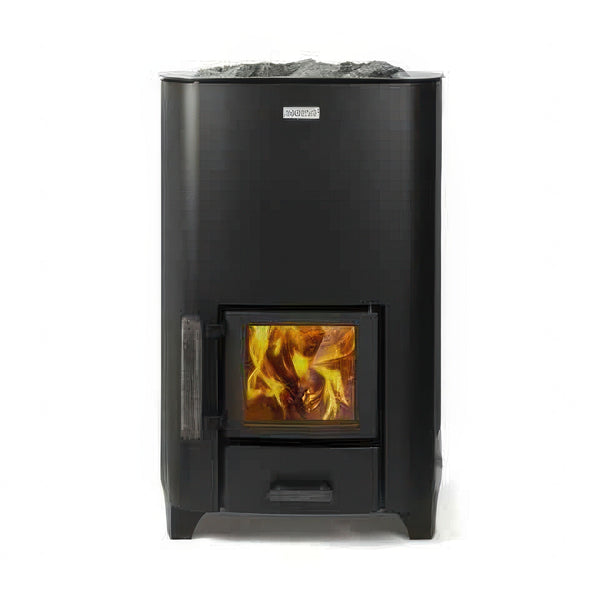 Narvi NC Black Wood-Burning Sauna Stove, Up to 17kW