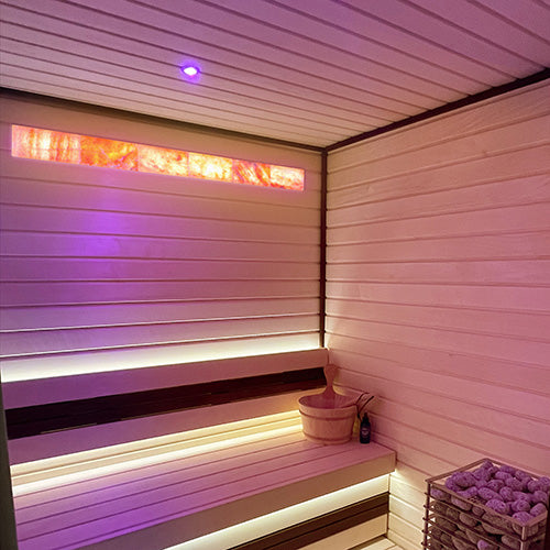 PROSAUNAS Small Himalayan Salt Feature - Customizable Genuine Himalayan Sauna Light Kit