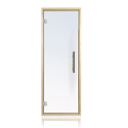 PROSAUNAS Clear Glass Sauna Door 24x73 - Prehung Clear Glass Sauna Door, Aspen Frame