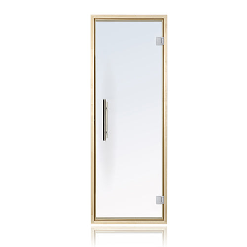 PROSAUNAS Clear Glass Sauna Door 24x73 - Prehung Clear Glass Sauna Door, Aspen Frame — view 2