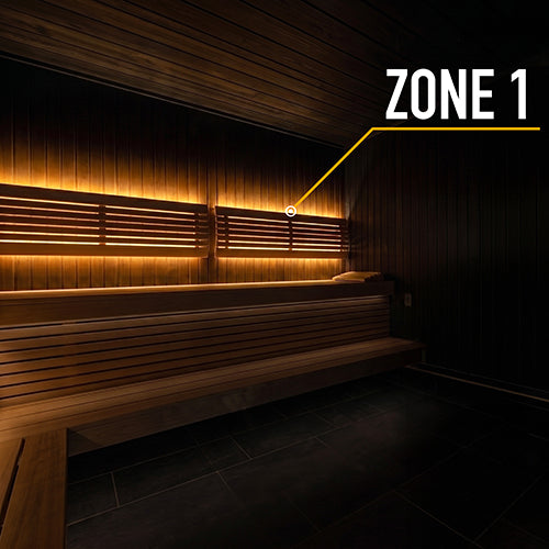 PROSAUNAS Single-Zone Linear White LED Neon Light Kit - Flexible, Dimmable, Waterproof, Wireless Controlled, WiFi, and Adjustable Length