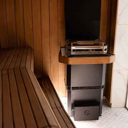 Saunum AIR L 10 - Air Series, 9.8kW Sauna Heater w/Climate Equalizer, Black