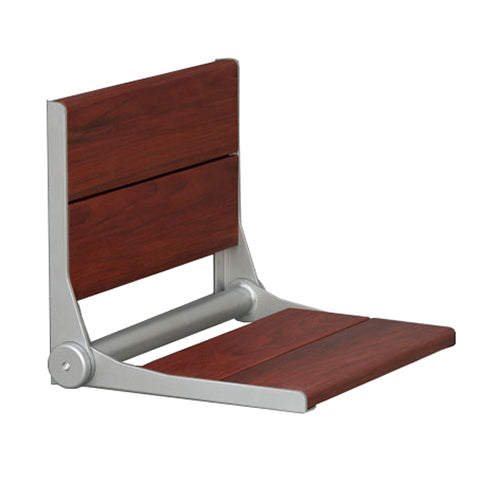 ThermaSol bamboo folding wall-mount shower seat