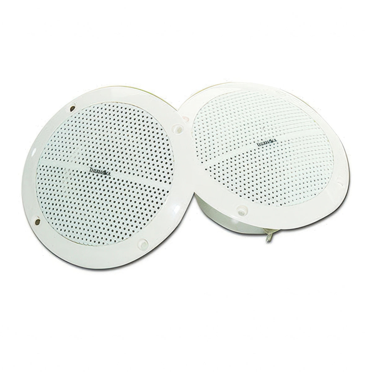 ThermaSol passive waterproof shower speaker pair in white