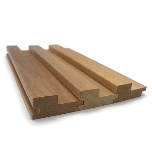 PROSAUNAS Thermo-Aspen Grace™ 2x3 (27mm x 64mm) T&G - Sauna Wood, Thermally-Modified, Tongue & Groove, Large-Gap, Wall Material — view 3