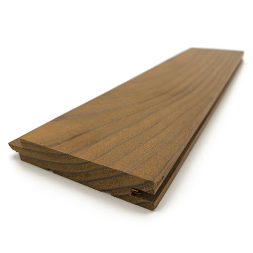 PROSAUNAS Thermo-Radiata Pine 1x4 (15mm x 90mm) T&G STS4 - Sauna Wood, Thermally-Modified, Tongue & Groove, STS4 Profile, Nickel-Gap, Wall Material