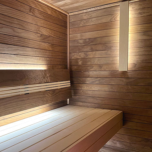 PROSAUNAS Thermo-Radiata Pine 1x2 (14mm x 30mm) Inside Corner Trim SI - Sauna Wood, Inside Corner Trim, Cove Moulding, SI Profile — view 4
